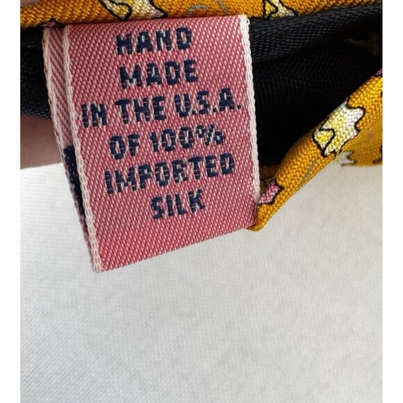 Vineyard Vines NWT Golden Yellow Pink Shells Coastal Preppy Neck Tie Silk Ocean - Picture 5 of 9